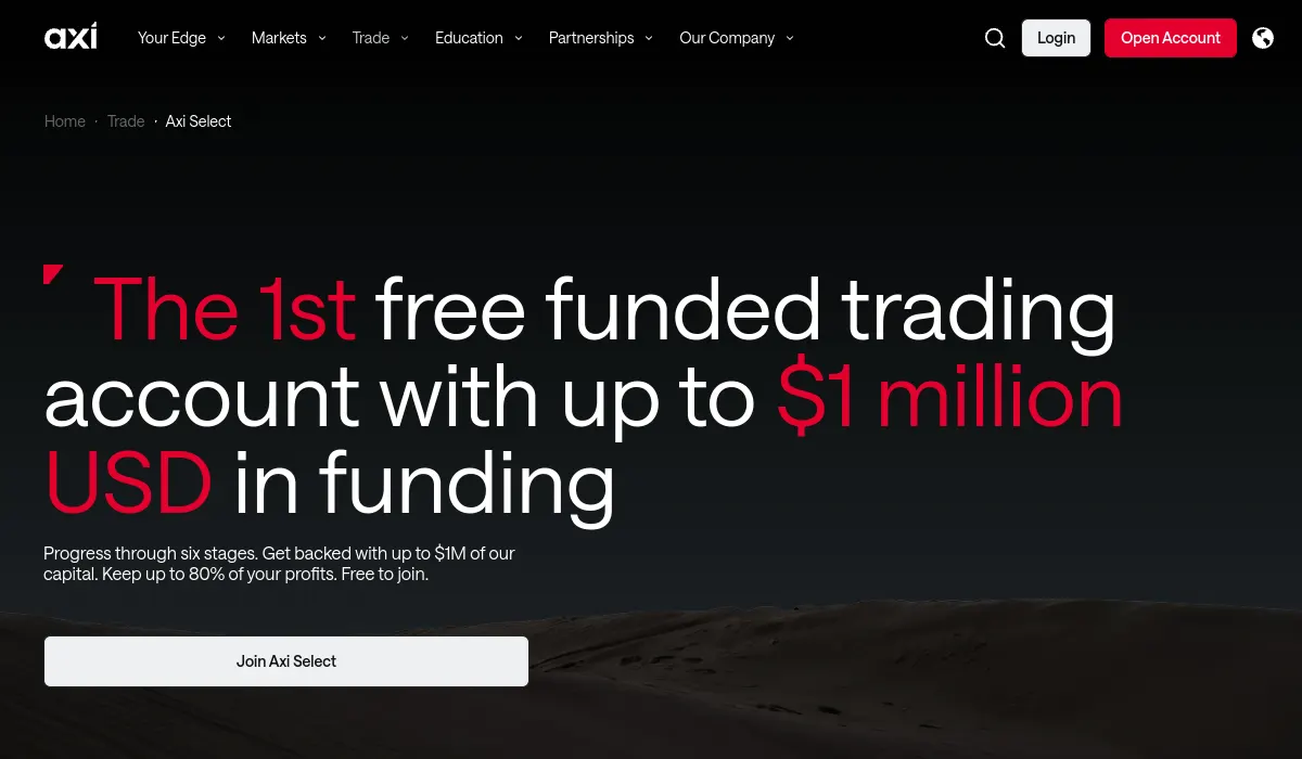 Axi Select official website screenshot