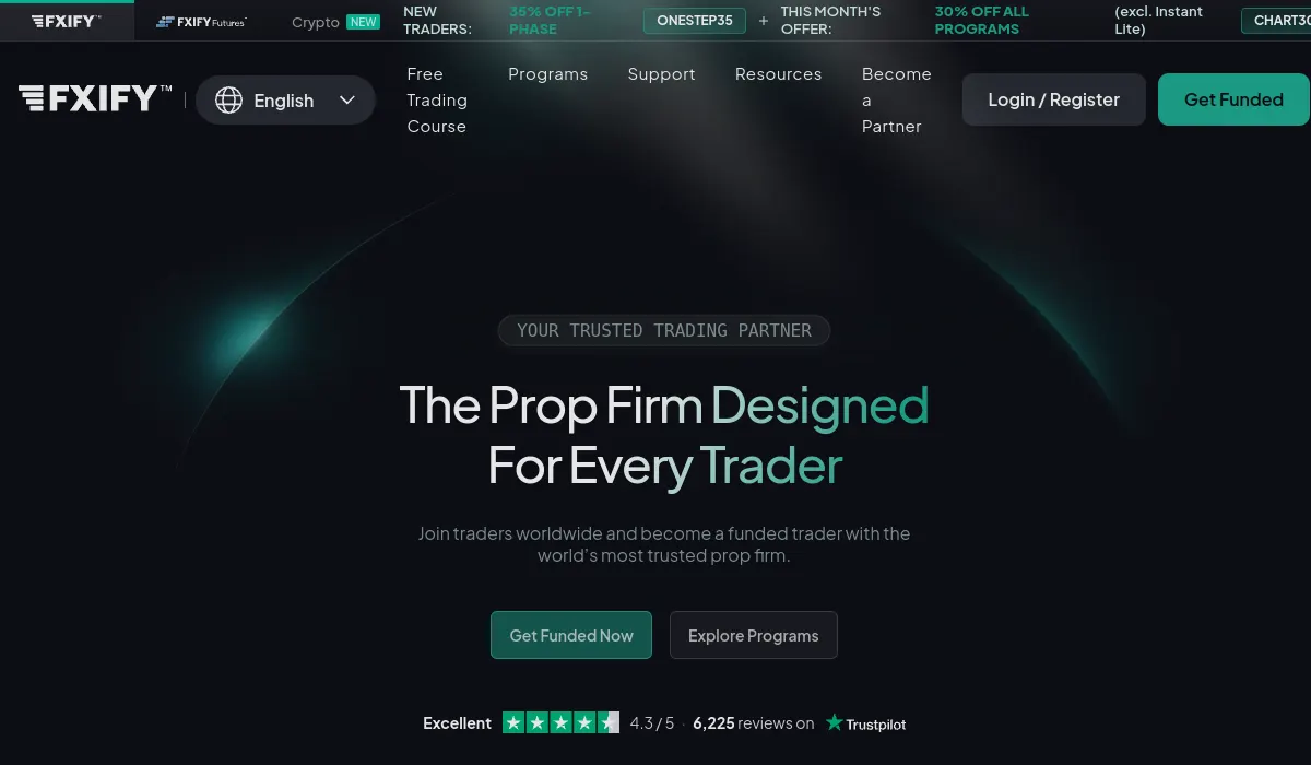 FXIFY official website screenshot