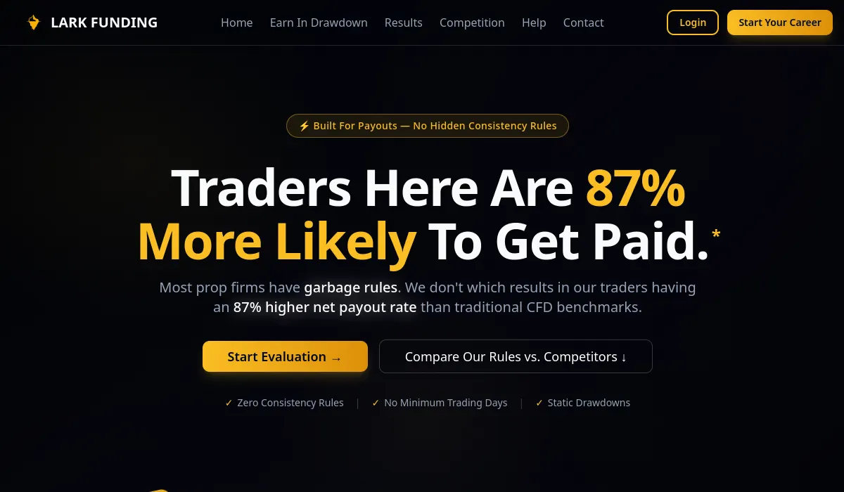 Lark Funding official website screenshot