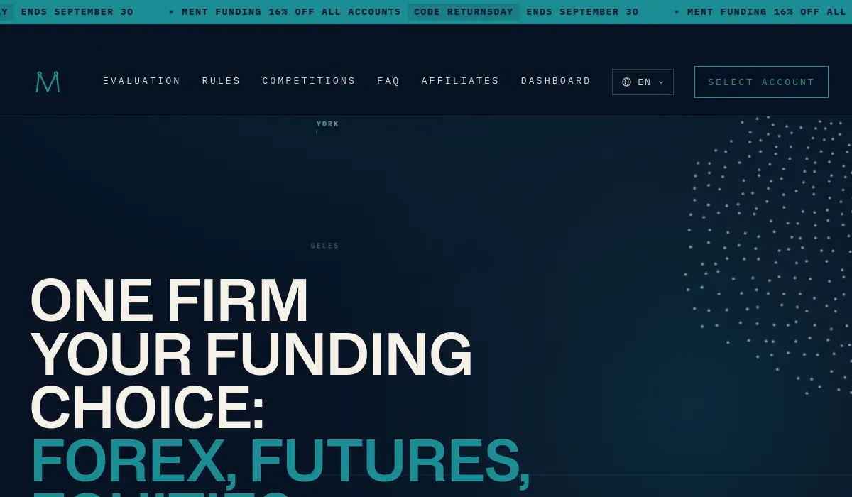 Ment Funding official website screenshot