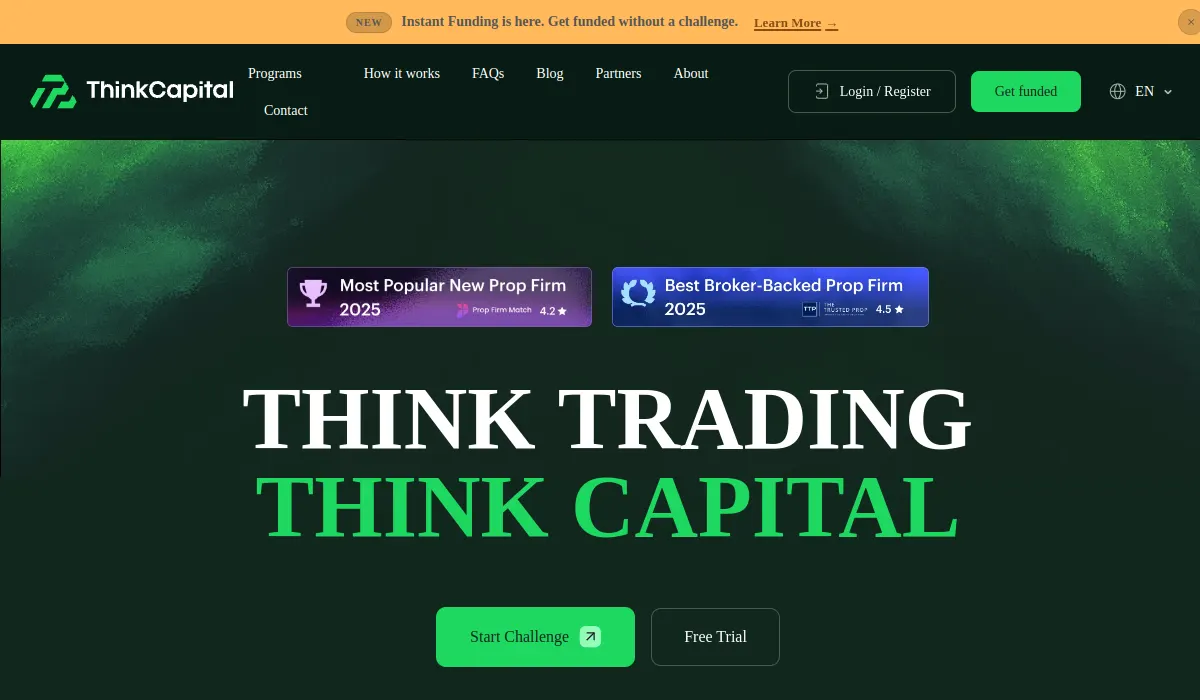 ThinkCapital official website screenshot