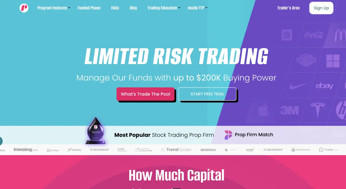 Trade The Pool official website screenshot